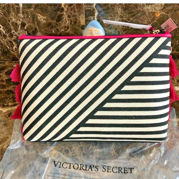 NWT-Victoria's Secret~”Bikini Life”~Embellished Cosmetic/Swimsuit Bag/Wristlet - Picture 3 of 4